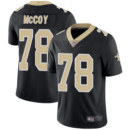Men New Orleans Saints Limited Black Erik McCoy Home Jersey NFL Football #78 Vapor Untouchable Jersey->new orleans saints->NFL Jersey